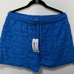 Maison Labiche Vibrant Blue towel shorts
